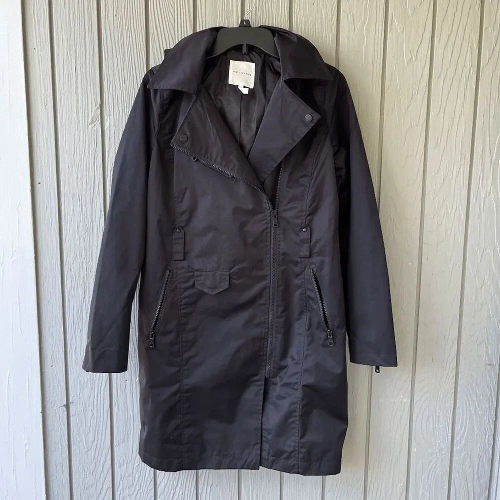 Avec Les Filles Anthropologie Trench Coat S Hooded Water Resistant NWOT